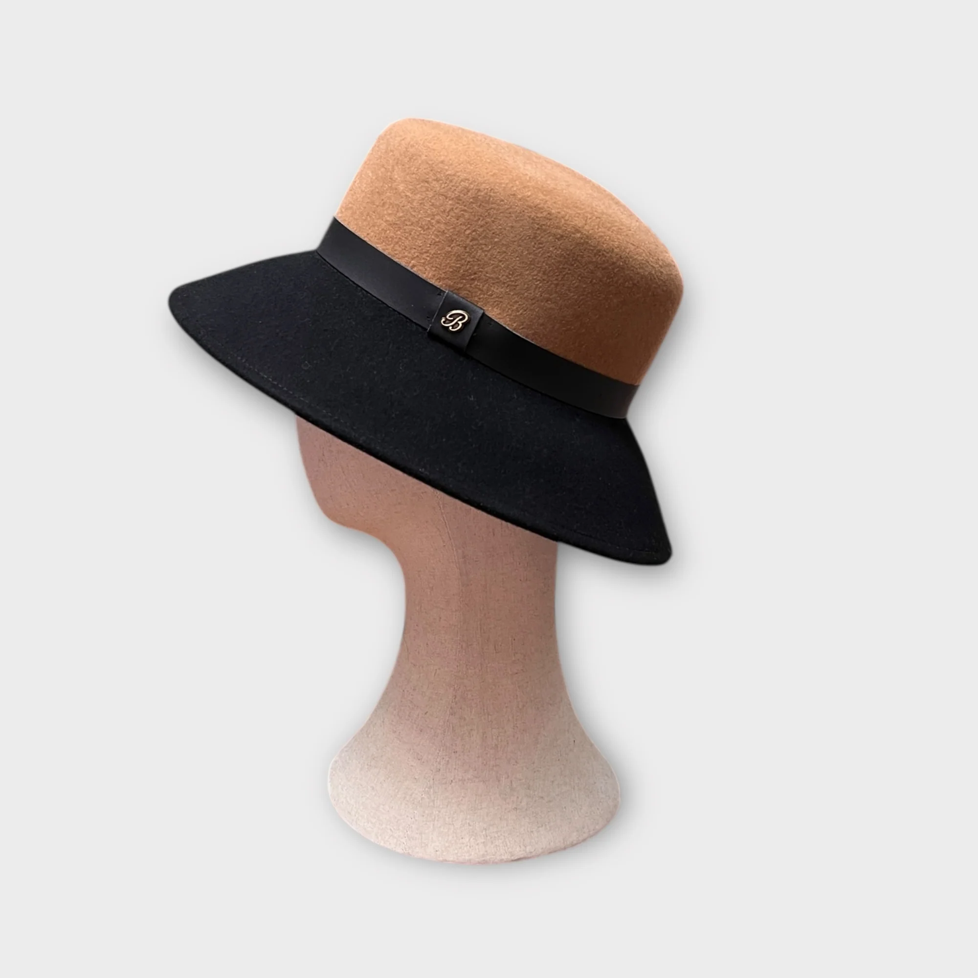Cappello Donna In Feltro Di Lana Bicolor Audrey - immagine 4