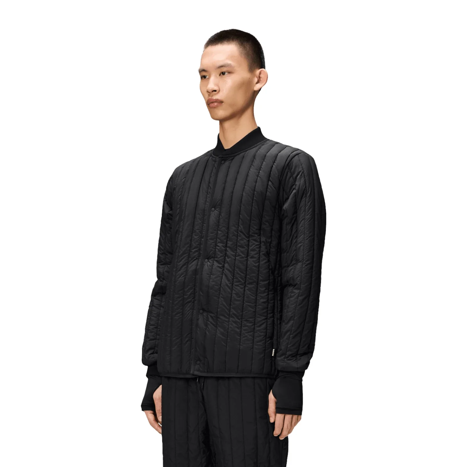 Giacche Unisex Rains Banja Liner Bomber Jacket T1 Polyester Black 21680-BLA - immagine 3