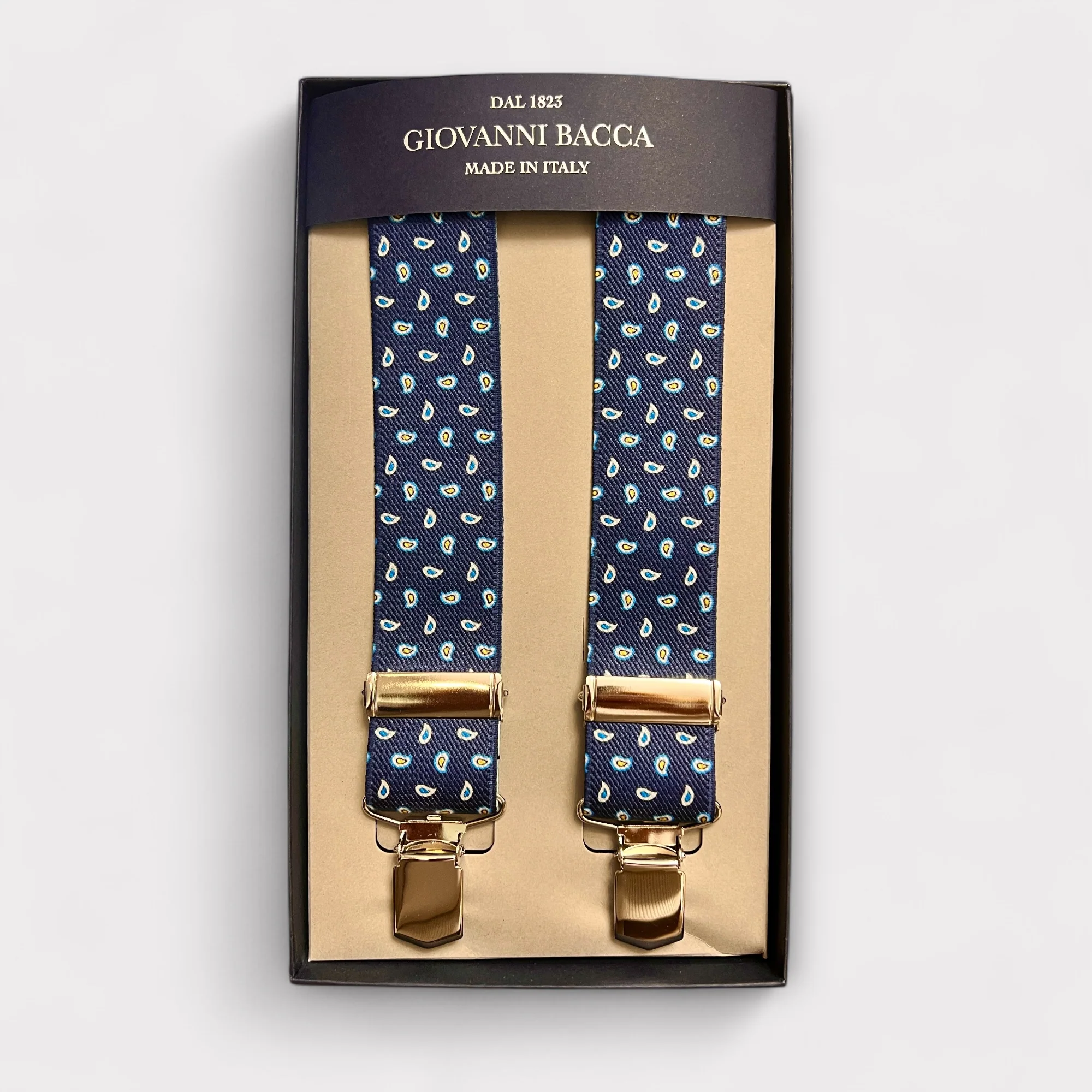Bretelle Elastiche Paisley Blu Piccolo - immagine 2