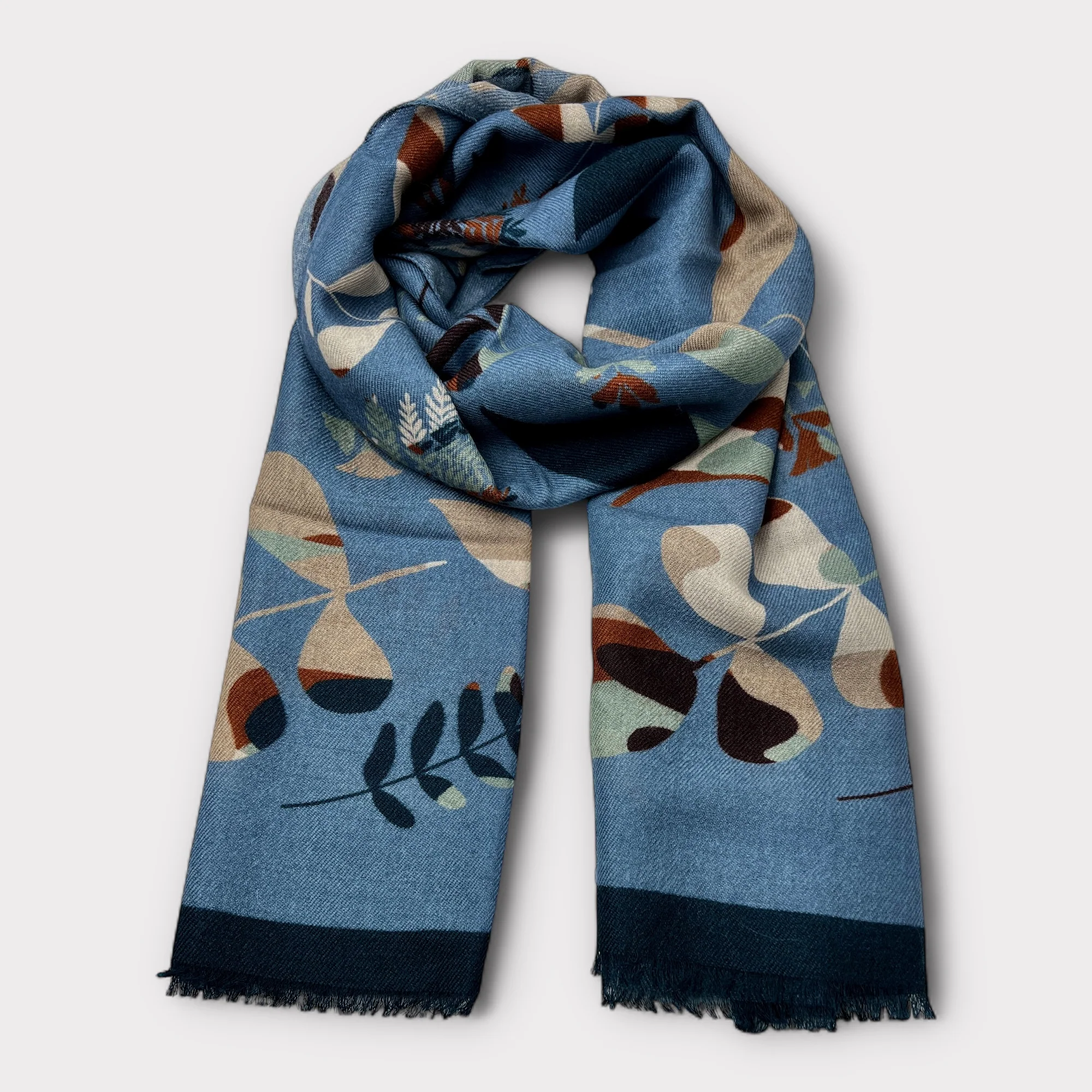 Sciarpa Sottile Unisex In Twill Di Pura Lana 55 x 190 cm - immagine 4