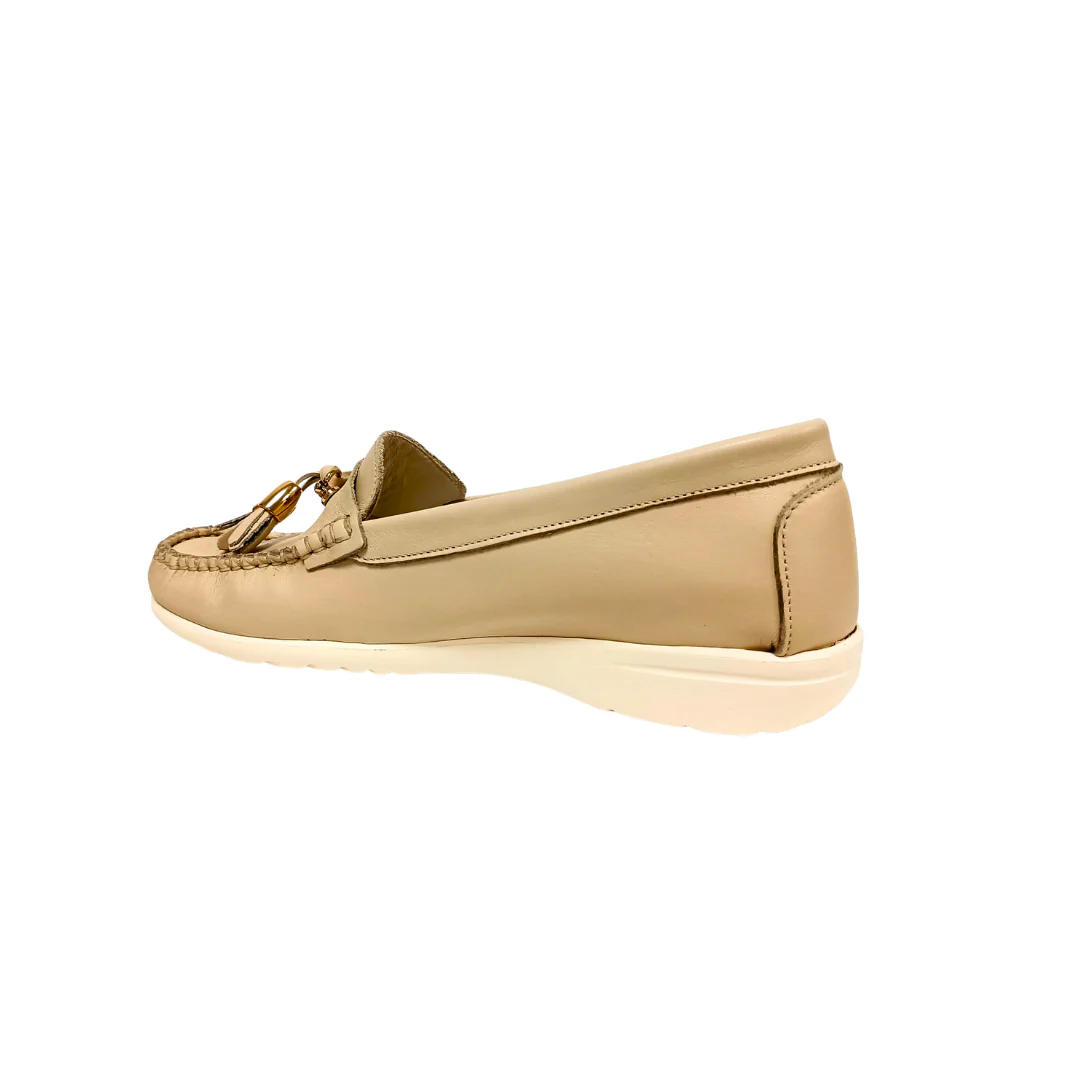 Mocassini Beige in pelle L'IDEA - immagine 4