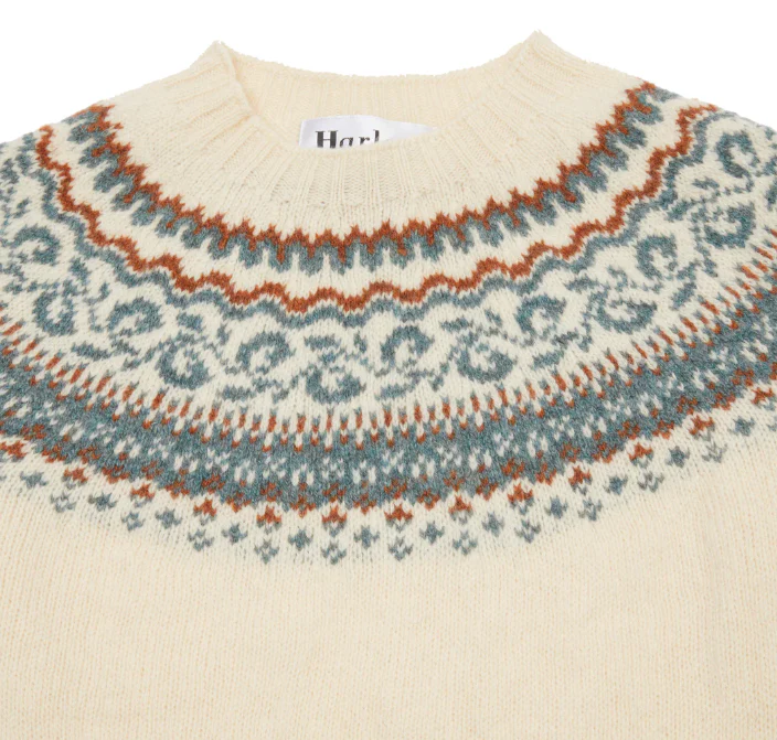 Maglione Donna In Maglia Di Lana Scozzese Fairisle Jumper - immagine 5