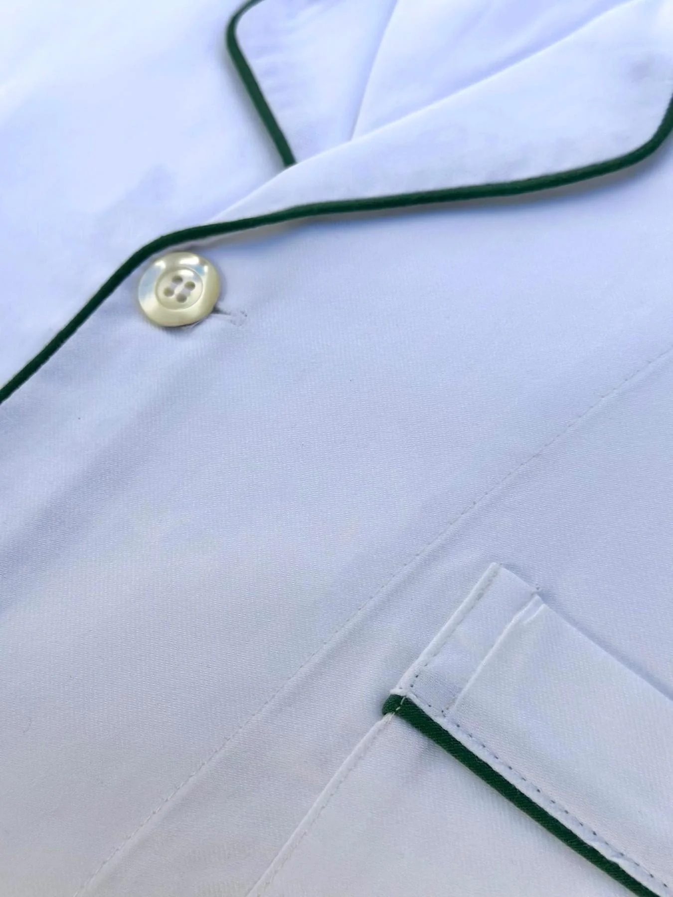 PIGIAMA UOMO IN FLANELLA BIANCO/VERDE - immagine 3