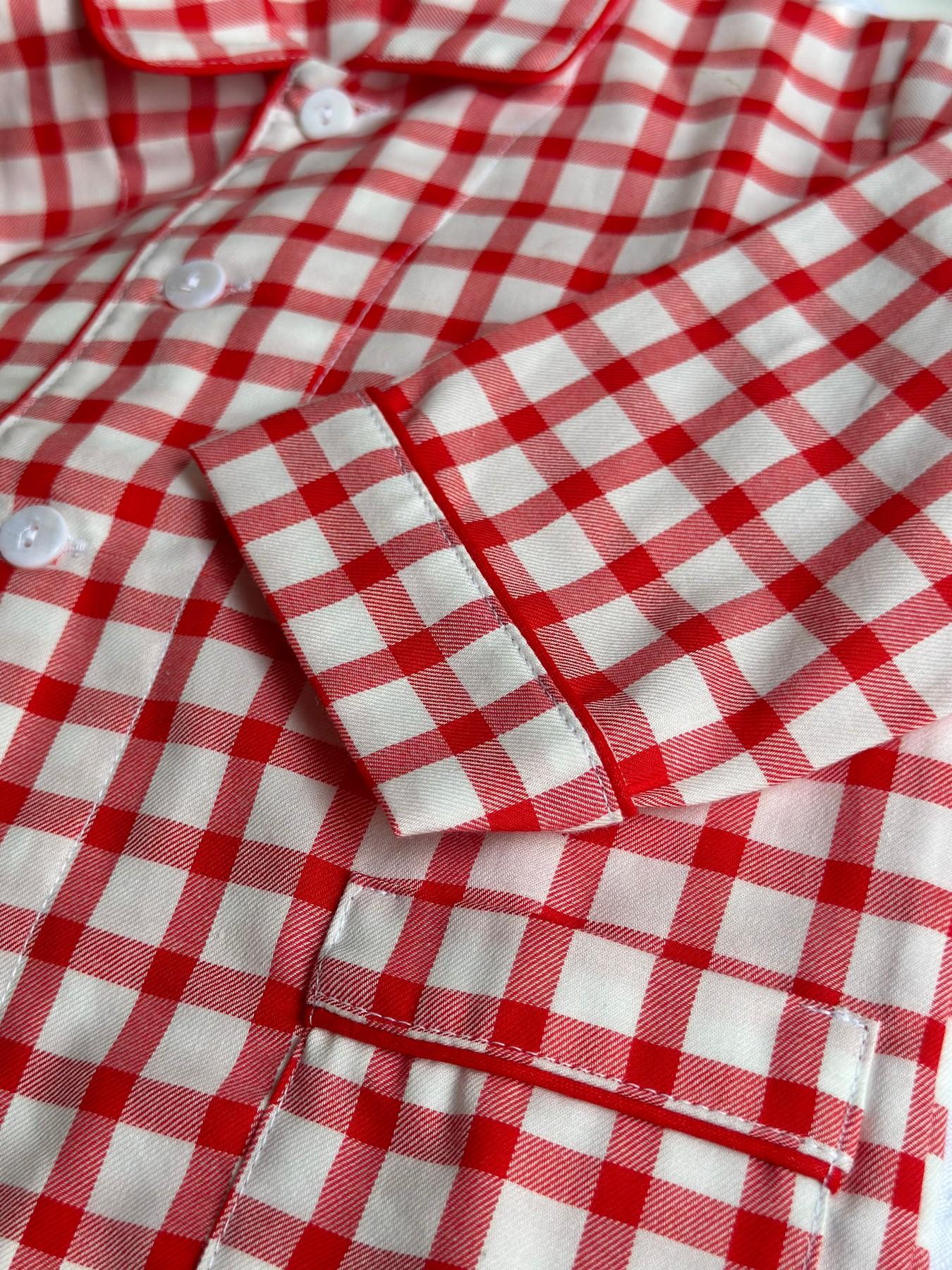 PIGIAMA BAMBINO IN FLANELLA FINESTRATO ROSSO - immagine 3