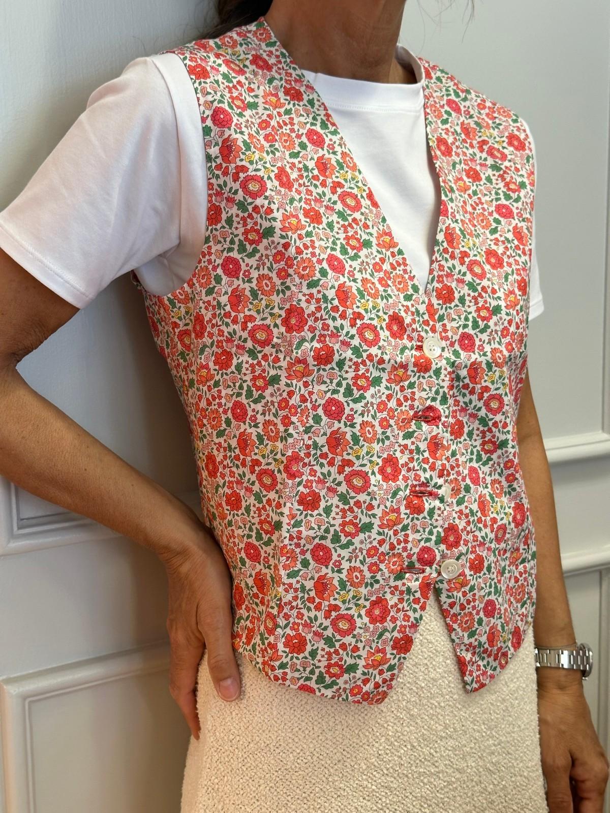 GILET LIBERTY DONNA "D'ANJO" ROSSO - immagine 2