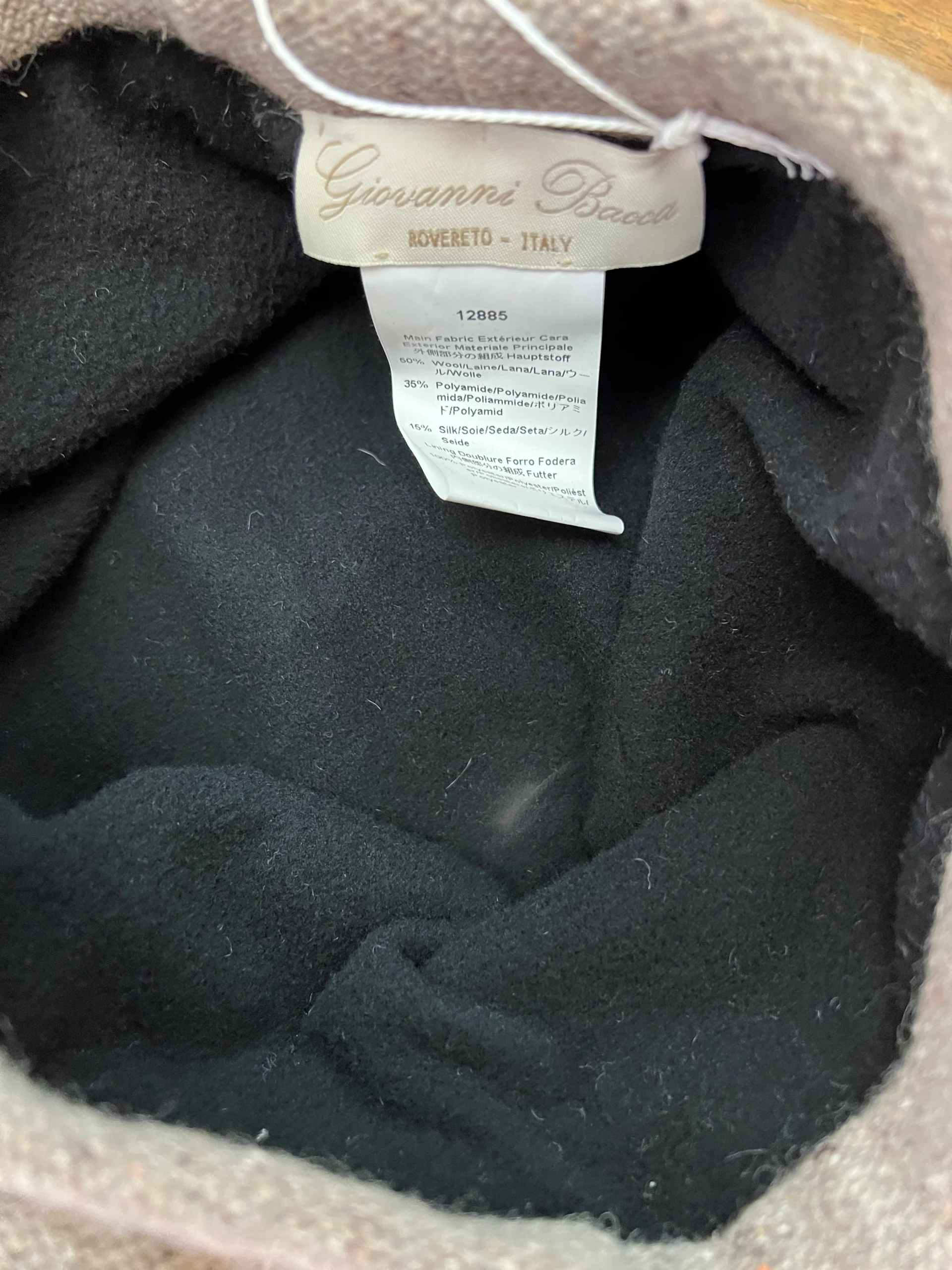 Berretto Toque Calotta in Lana Beige - immagine 4